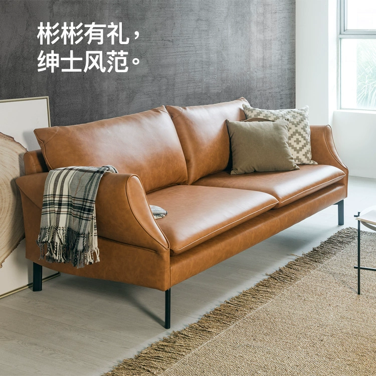 Zero nhà máy nước cổ điển Mỹ ba đôi ghế sofa da nội thất gió công nghiệp tân cổ điển mới - Ghế sô pha