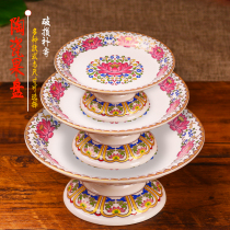 Inshrined fruit plate Lotus Plate fruit plate Buddha ceramic Tribute Plate God of wealth fruit plate
