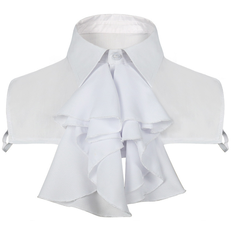 European and American Retro Medieval Ruffled Shirt Collar Flower for Men and Women Stage Performance Palace Mesh Lace Fake Collar Sleeves