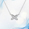 Full diamond cross necklace 18K gold natural real diamonds