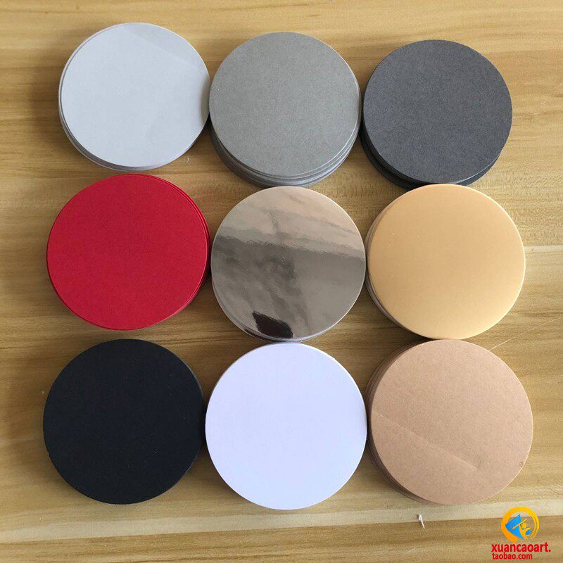 11 13 14 16 17 19 cm round cardboard hard black and white kraft paper gray small hand painting 15cm