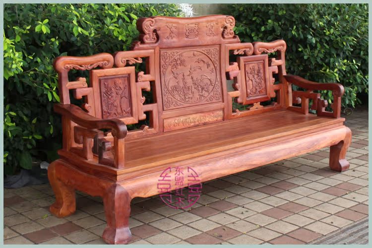 Sofa Mahogany sofa hoa phong cảnh Miến Điện sáu mảnh gỗ hồng mộc sofa gỗ phong cách Trung Quốc đồ nội thất phòng khách sofa - Bộ đồ nội thất ban ghe dep