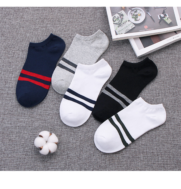 Vớ nam vớ mùa hè mỏng phần cotton giúp thuyền vớ khử mùi mồ hôi ngắn ống thể thao vớ nam nông miệng vô hình - Vớ sợi tre tất nike