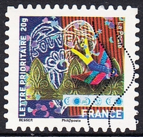 French letter marketing stamps 2010 Greetings Christmas and New Year 14-11