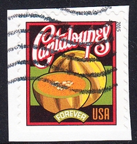 U.S. Letter Marketing Stamp Cutout 2015 Summer Harvest 4-3: Cantaloupe