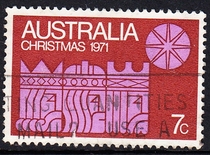 Australian Letter Sales Stamps 1971 Christmas Three Kings and Stars 7-2