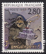 French letter marketing stamps 1993 The joy of writing 12-2