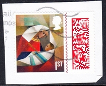 British Letter Marketing Stamp Cutting 2021 Christmas 8-3: Virgin and Child