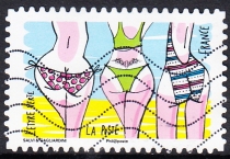 French letter marketing stamps 2016 Enjoy the sunshine 12-3: Close-up picture