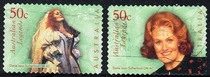 澳大利亚信销邮票 2004年 人物 歌唱家萨瑟兰 1套2枚（不干胶）