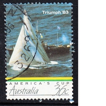 Australian Letter Marketing Stamp 1986 commemorating the 1983 Americas Cup victory 3-2