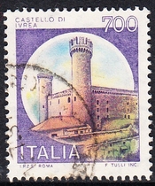Italian letter stamps 1980 Castle 24-21: Castle of Ivrea