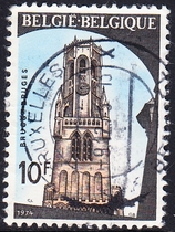 Belgian Letter Marketing Stamps 1974 Historical Buildings 5-5: Bruges Belfry