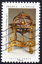 French Letter Marketing Stamps 2020 Cabinet of Curiosities Museum 12-12: Spherical Contour Meter