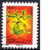French letter marketing stamps 2009 invitation 14-5