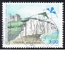 French Letter Marketing Stamp 1999 Tourism Dieppe Castle 1-1