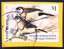 Australian Letter Marketing Stamp Cutting 2018 Birds 4-4: Two-spotted Grass Finch (self-adhesive)