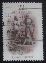 Australian Letter Marketing Stamps 1981 Gold Rush Years 4-1: Checking Documents