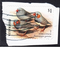 Australian Letter Marketing Stamp Cutting 2018 Birds 4-2: Zebra Finch (self-adhesive)