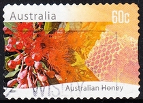 Australian Letter Marketing Stamps 2011 Native Crops 4-2: Eucalyptus Flowers and Beehive (self-adhesive)