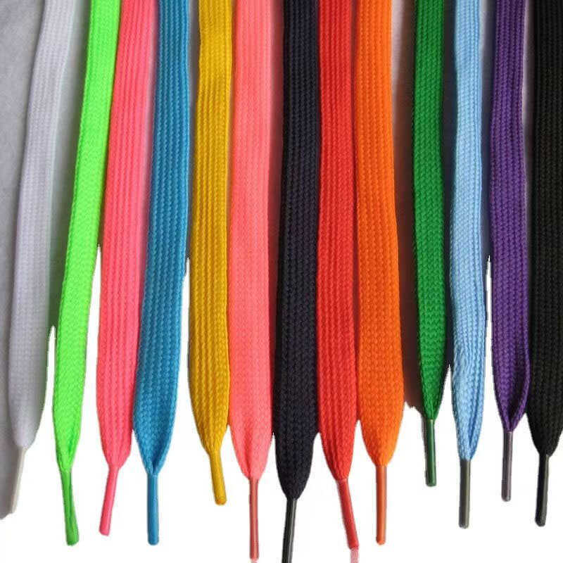 100 Shoelaces Wholesale for Shoe Factories and Shoe Cleaning Shops, White and Red Shoelaces, Braided Rope, Ledger Rope, Black Flat Shoelaces