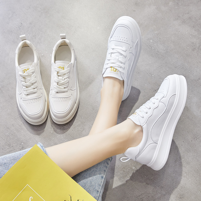 Small white shoes women 2021 Summer new Korean version 100 hitch mesh red Tongan Casual Shoes Thick Sole Lace Sneakers