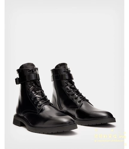Британцы приобрели прямую почту All Saints 23 -Year Spring Brade Buckle Pure Leather Men's Boots 2.28