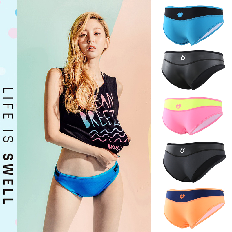 Promotional Korean version of women's triangle split diving pants buttocks swimming snorkeling black slim swimsuit sexy bikini