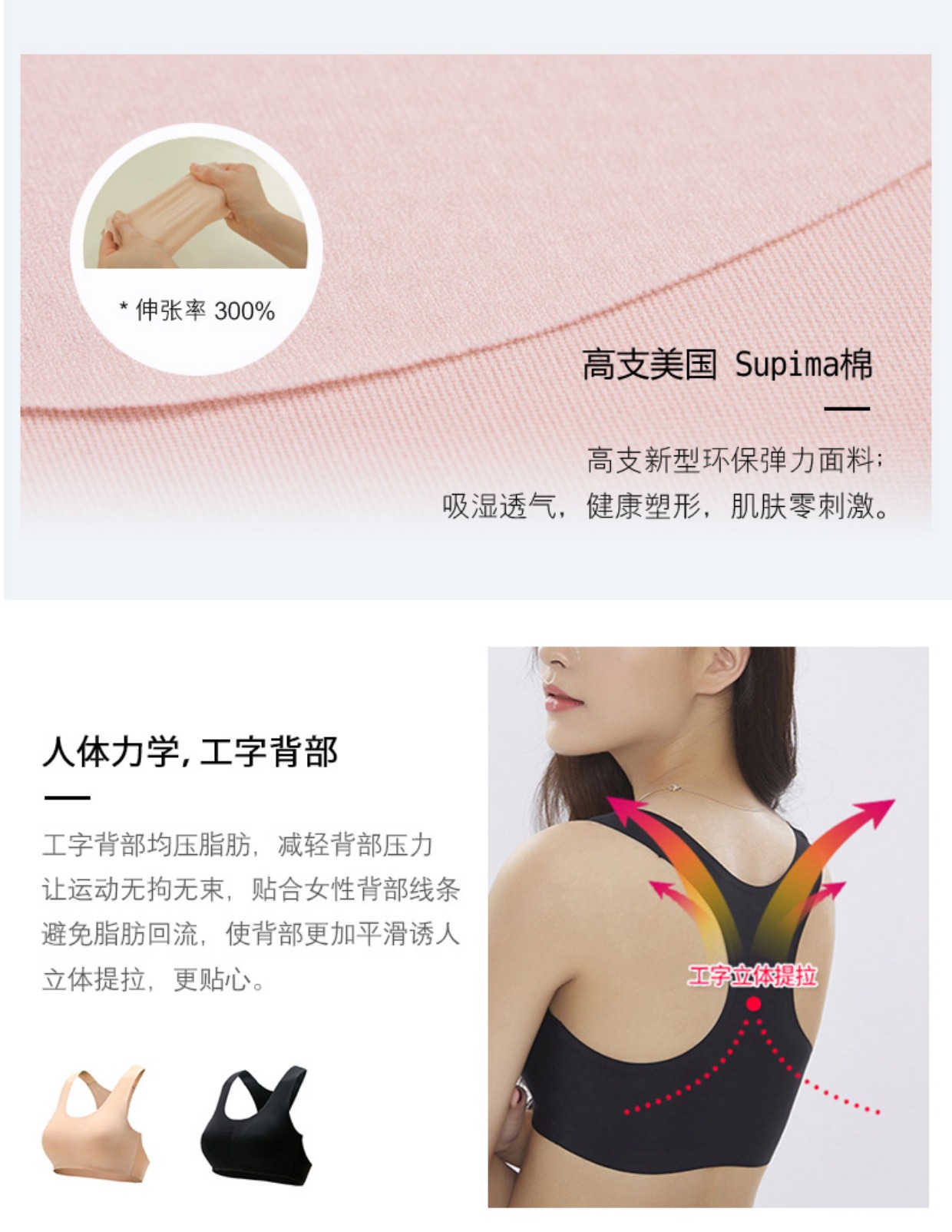 OSUMmer I-Men đồ lót không có vành không có dấu vết băng lụa hàng đầu Slim đáy yoga tập thể dục áo ngực nữ quần lót nữ triumph