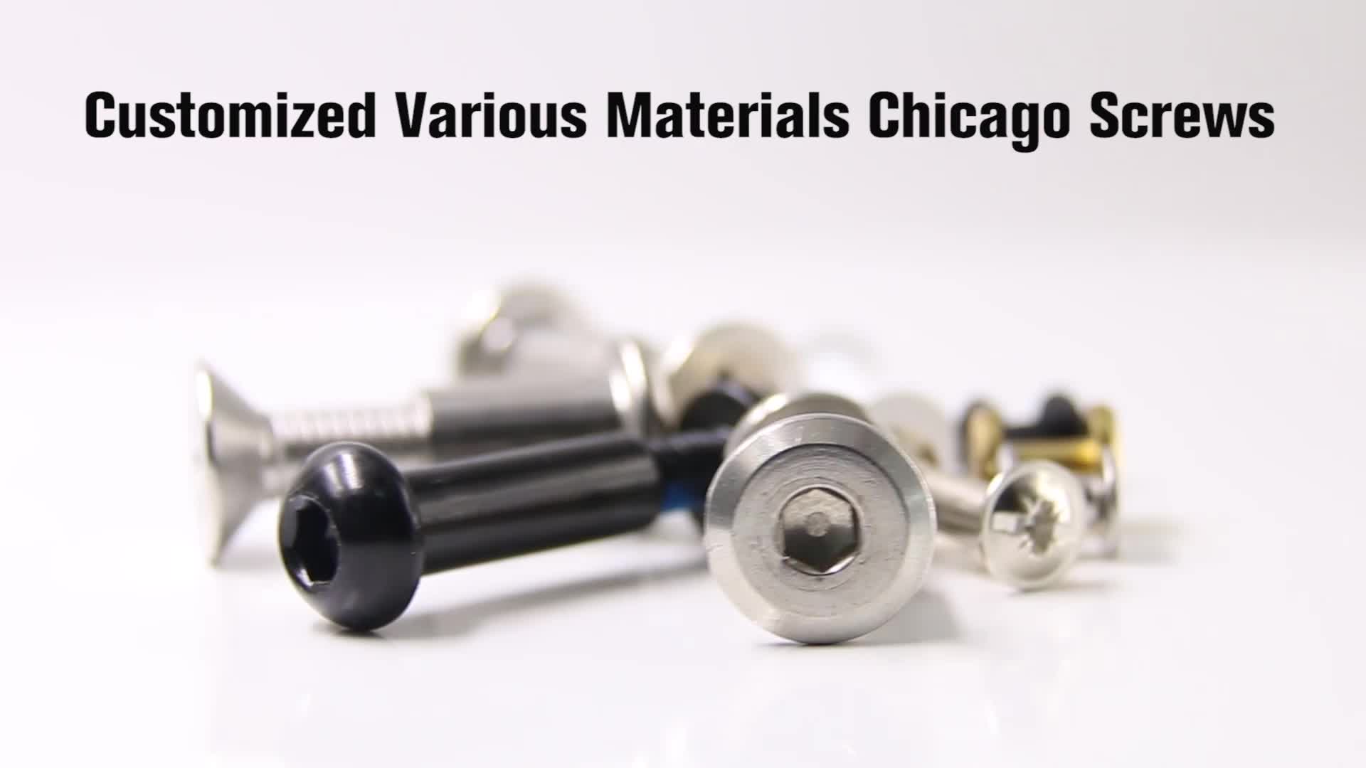 Chicago Screw Custom Countersunk Head Sex Bolt Binding Post Stainless