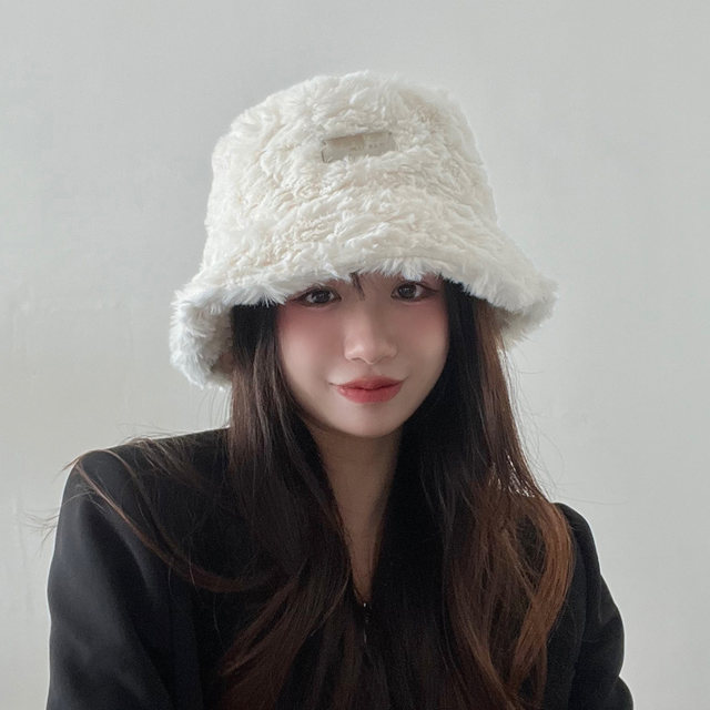 Japanese lamb wool fisherman hat for women in autumn and winter