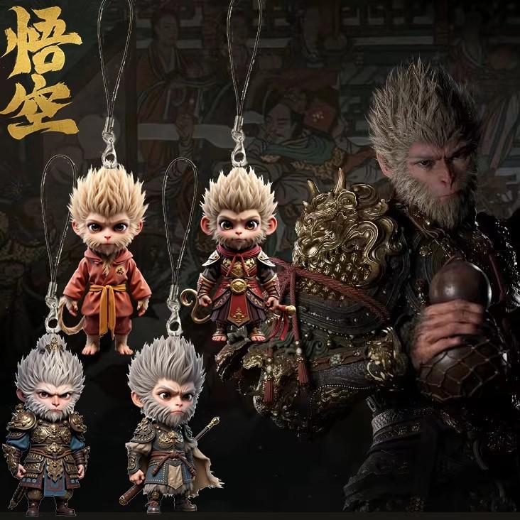 Black Myth Wukong Acrylic Flat Keychain Pendant Backpack Decoration High Aesthetic Value Gift for Friends Birthday Present