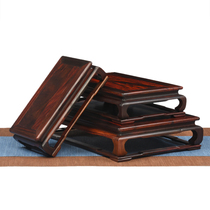 Solid wood carved ornaments Buddha statue solid wood base rectangular stone vase basin purple sand Tea Pot Cup mahogany bracket