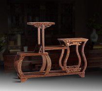 Chicken wingwood Xiaobo ancient shelf solid wood small doobao Pavilion purple clay pot teapot teapot tea set display stand succulent plant flower stand