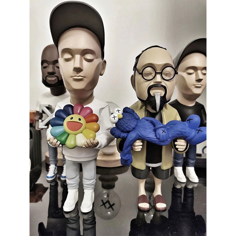 KAWS тенденция прилив бренд Тревога рабочая сила управлять смола украшение кукла модель Чаова деревня верх Ракоя Миядзаки кукла 