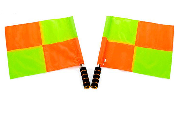 Football Game Patrol Flag Red and Yellow Card Border Picker Whistle Football referee equipment Generous grid