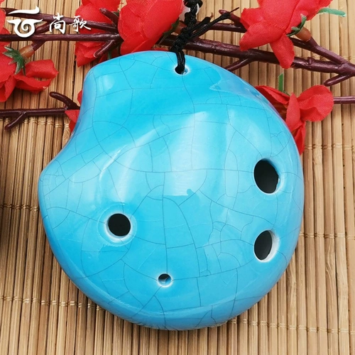 Yunshang Ge Toueo 6 -отверстие звук C -Tune круглый синий трещины ученики дети, чтобы начать первые шесть -ямыр