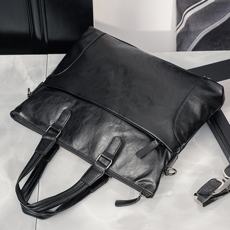 New men's bag business men's handbag briefcase for business trip single shoulder bag computer bag file bag sloped cross-pack tide