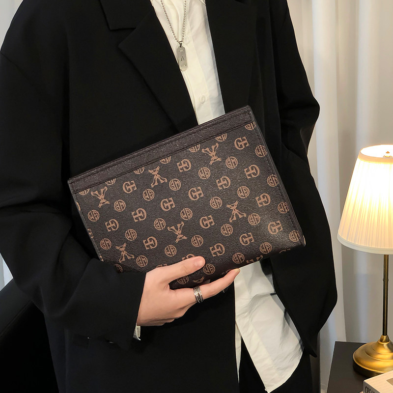 Classic Business Casual Men's Pouch New Men's and Women's Envelope Bag Trend Grip Bag iPad Bag Document Bag Tide