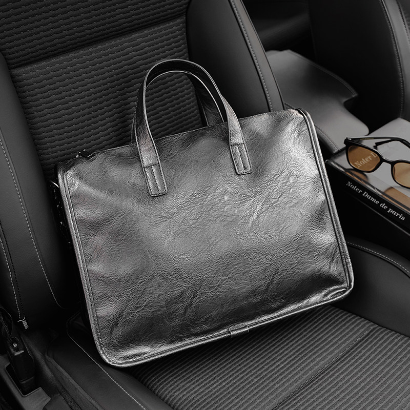 New fashion briefcase handbag handbag casual fashion Han version men's bag inclined satchel shoulder bag for business computer bag-Taobao