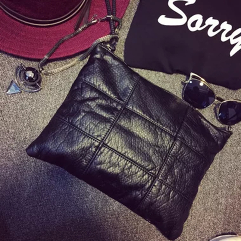 Soft Leather Trendy Fashion Hand Grab Bag Hands for men and women Kit Han prints Handbags Single shoulder Inclined Satchel envelope Package IPAD Package