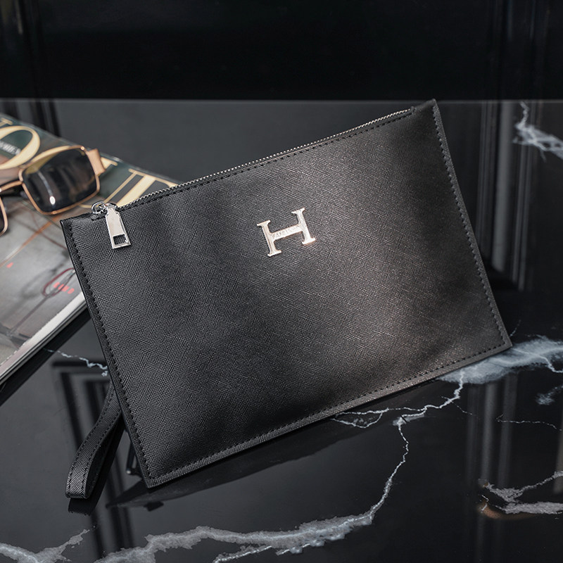 Hand Grab Bag Tide Card Han Edition Men's Bag Casual men and women Wrist Packs Brief fashion ipad File Package Handout Bag Tide Bag