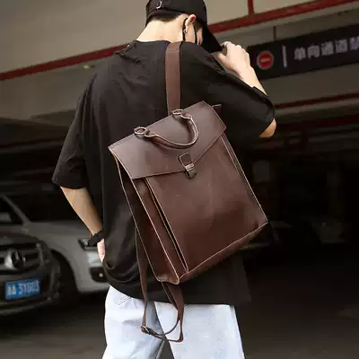 Original new Korean backpack college style retro messenger bag backpack shoulder bag stereotyped backpack travel bag tide