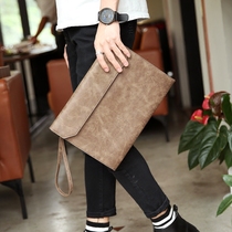 Retro Korean style mens clutch trendy clutch casual business document bag shoulder crossbody bag envelope bag trendy