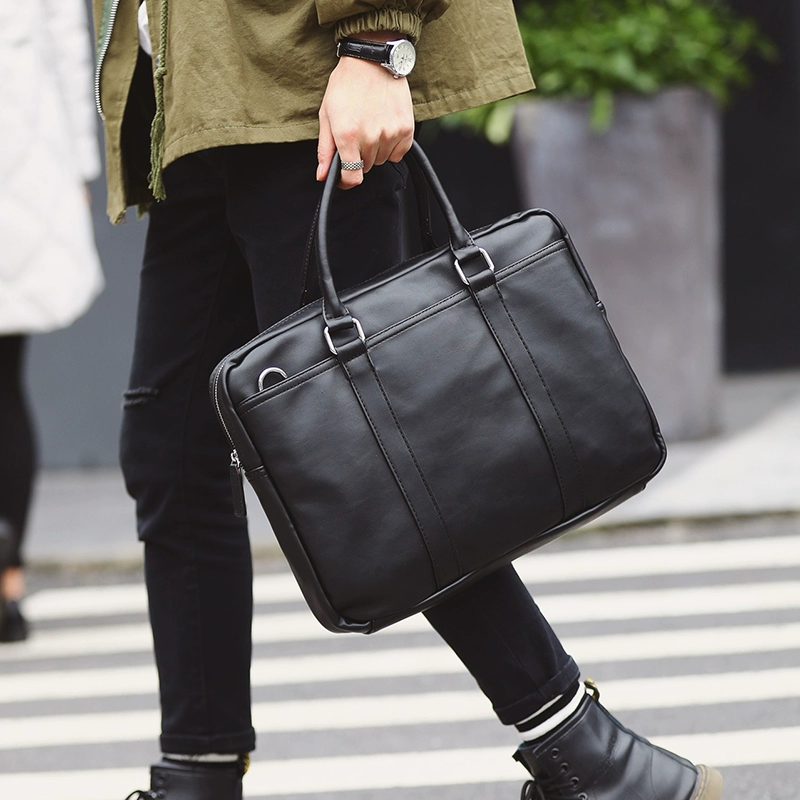 Túi xách mới kinh doanh túi xách thời trang giản dị vai messenger túi nam Hàn Quốc vali túi máy tính hợp thời trang - Túi của con người