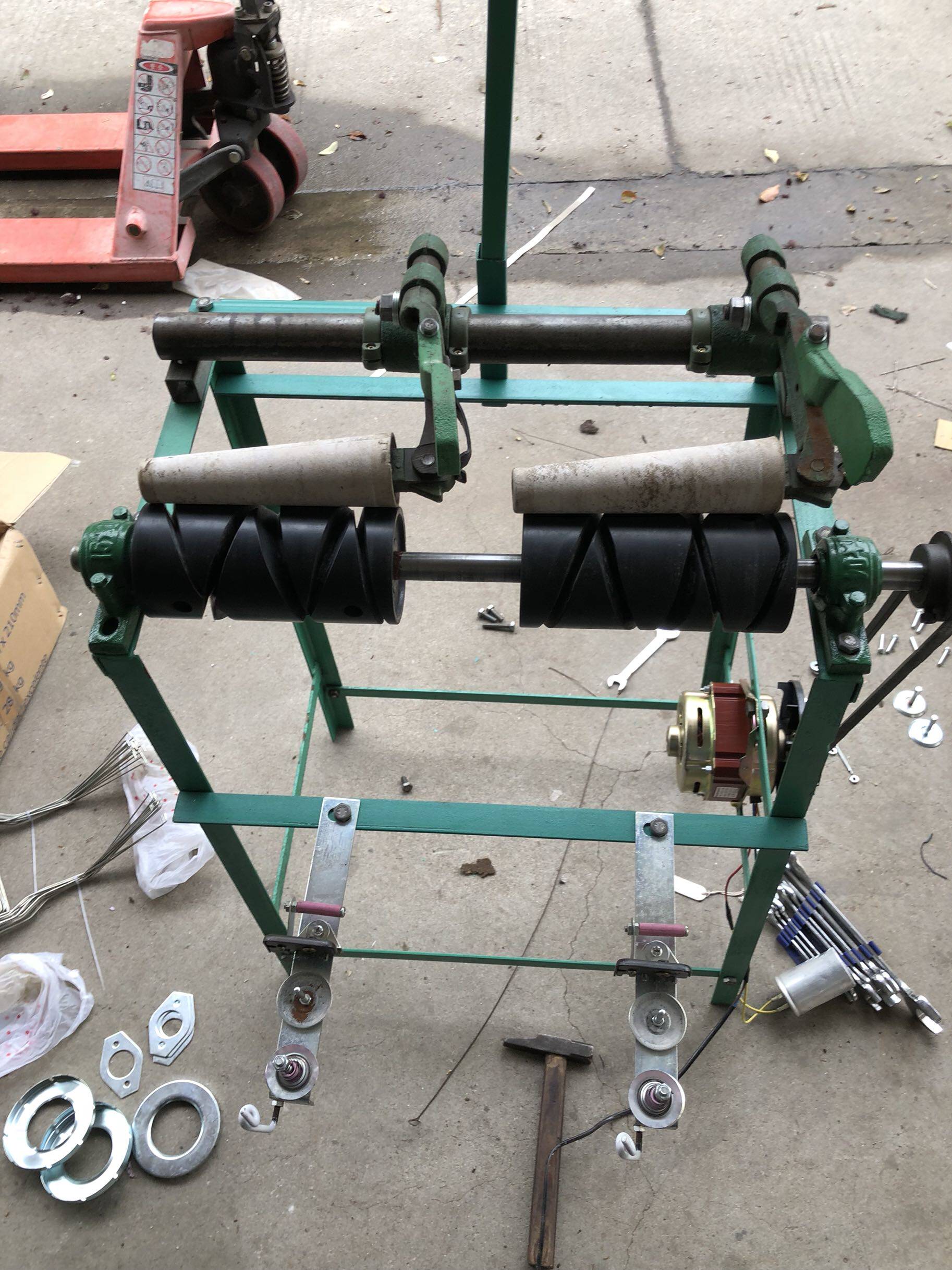 Dehairing machine 2 spindles Double head dehairing machine Dehairing machine