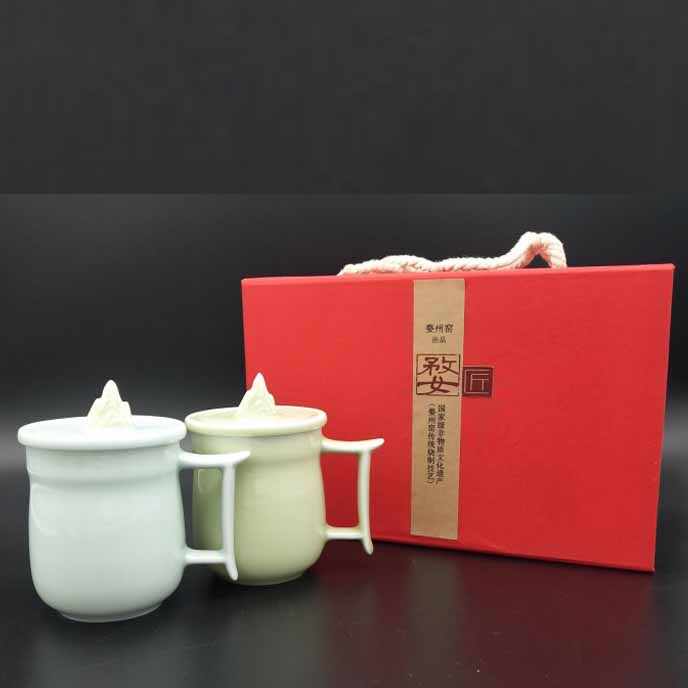 婺州窑瓷器　中華　茶器　陶器　セット Yongfengyuan 6ピース中華茶器セット - 磁器ギフトボックス