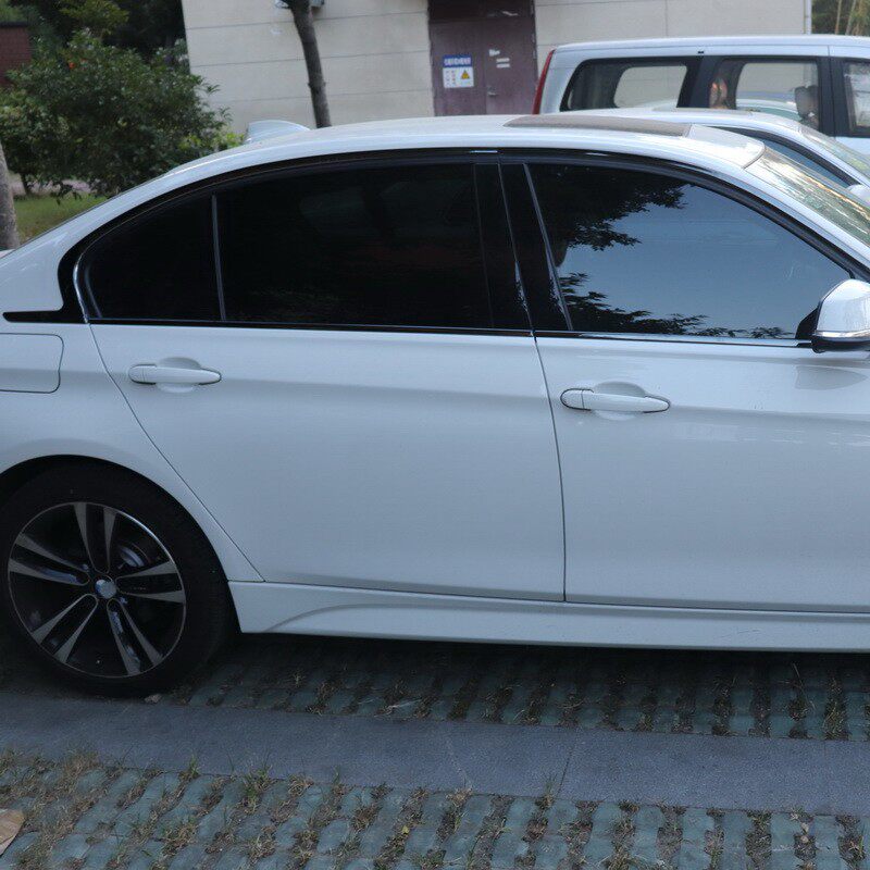 รุ่น BMW ซีรีส์ 3 ตั้งแต่ปี 13 ถึง 25 แถบแต่งขอบกระจกสีดำแบบปรับแต่ง แถบแต่งตัวถัง สีดำเงา อุปกรณ์เสริม