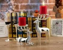 European style retro home romantic jewelry candle holder ornament exquisite craft gift metal silver-plated Reindeer candle holder