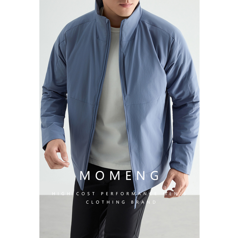 Momeng|Traveler Series|Lightweight Thickened Warm Cotton Jacket Stand Collar Business Casual Cotton Coat Men's Jacket Momeng|Traveler Series|Lightweight Thickened Warm Cotton Jacket Stand Collar Business Casual Cotton Coat Men's Jacket